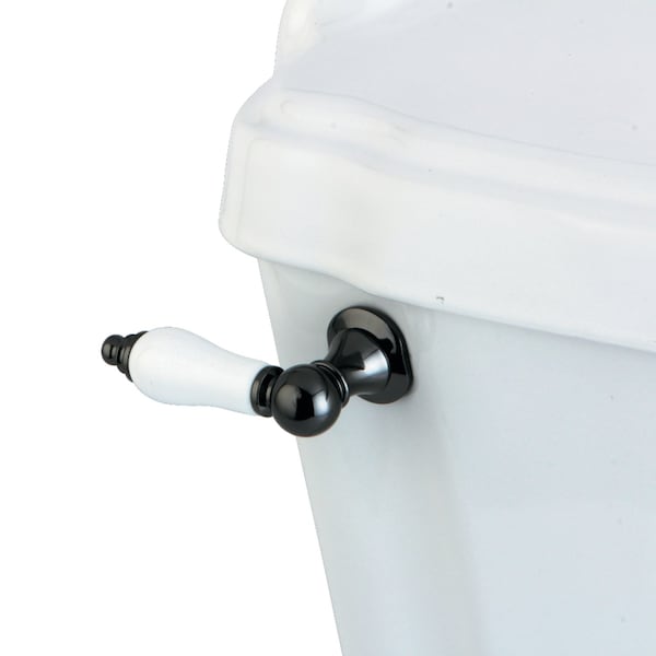 NKTPL Water Onyx Toilet Tank Lever, Black Stainless Steel